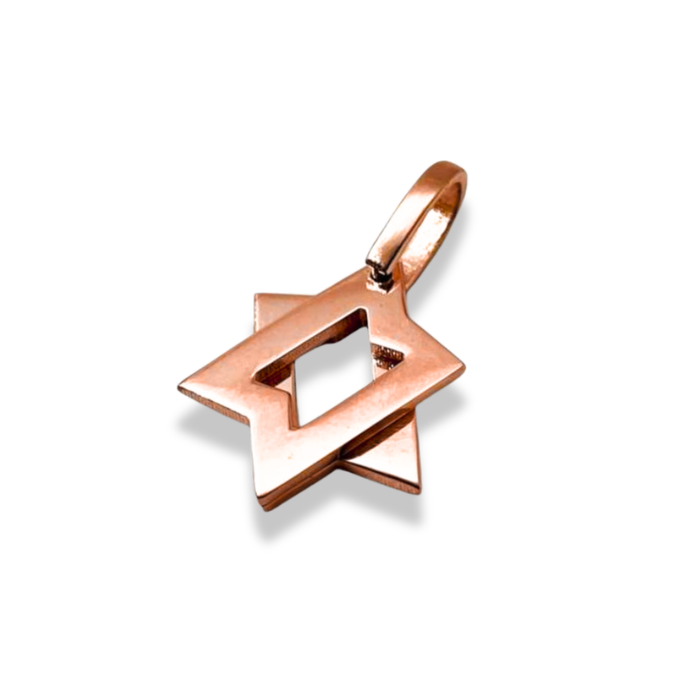 Star of David Moveable Pendant in 14K Gold - Small