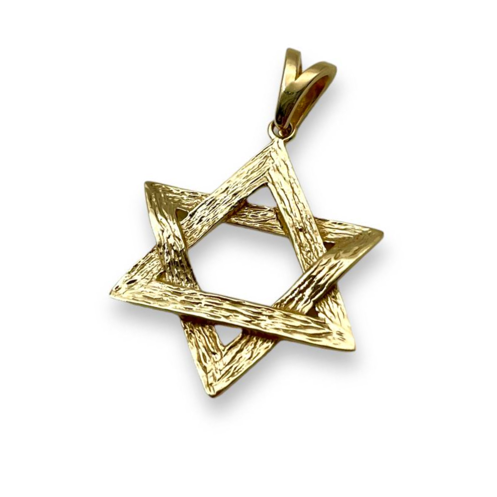 Reversible 14K Gold Star of David Pendant